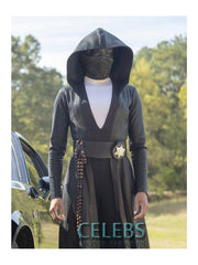 Watchmen Regina King Leather Hooded Coat