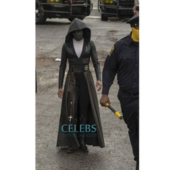 Watchmen Regina King Leather Hooded Coat