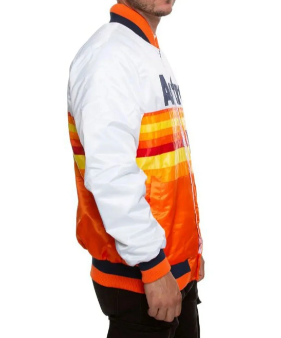 Houston Astros White and Orange Star Jacket