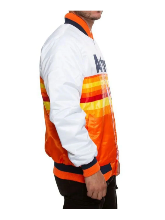Houston Astros White and Orange Star Jacket