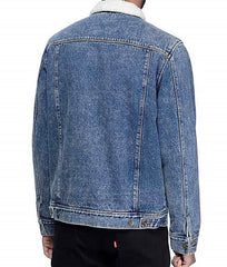 Shameless Frank Gallagher Blue Denim Shearling Jacket