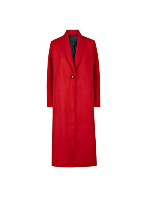 Women Red Long Coat