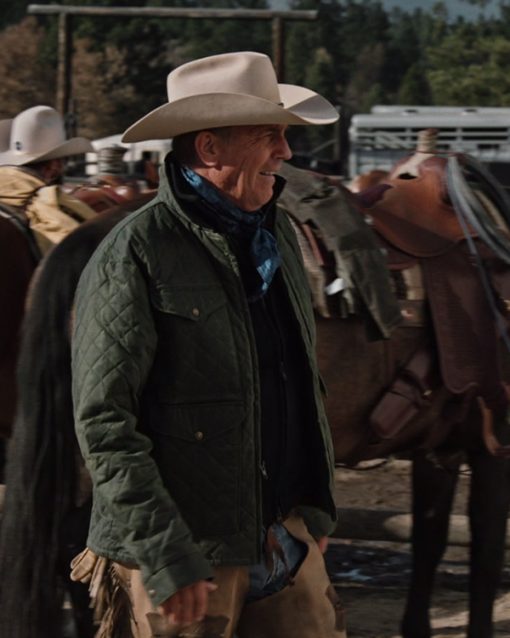 Yellowstone John Dutton Green Quilted Jacket