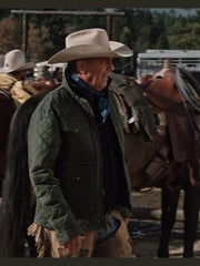 Yellowstone John Dutton Green Quilted Jacket