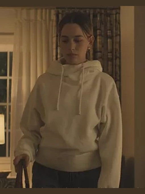 You Season 3 Love Quinn White Funnel Neck Hoodie