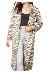 You Season 3 Sherry White Tiger Print Coat