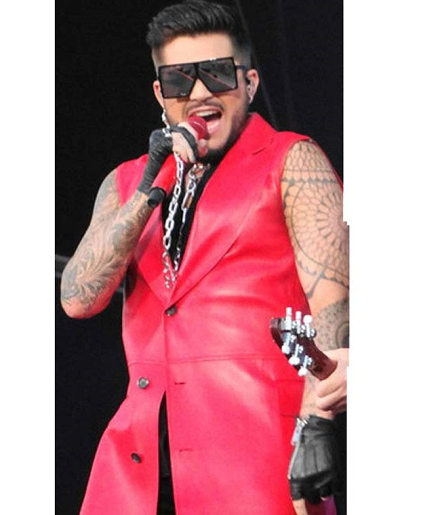 Adam Lambert Concert Leather Coat