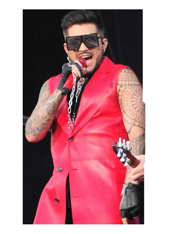 Adam Lambert Concert Leather Coat
