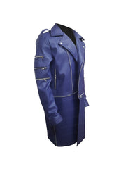 Adam Lambert Purple Leather Coat
