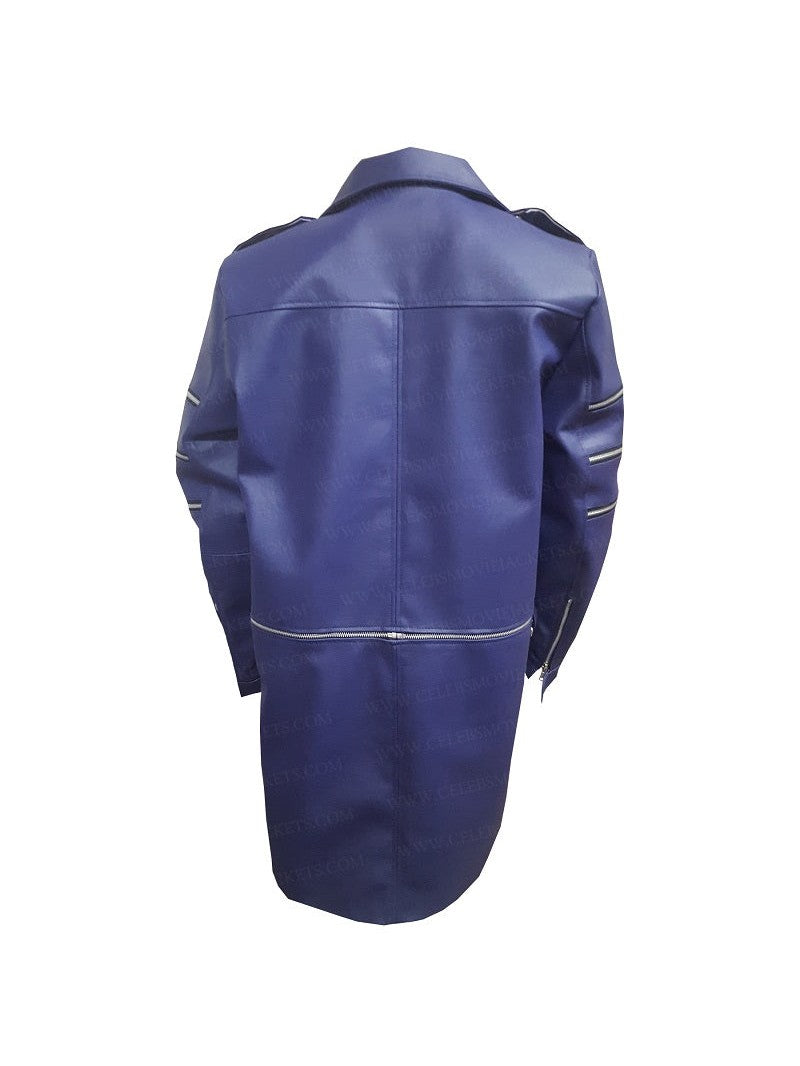 Adam Lambert Purple Leather Coat