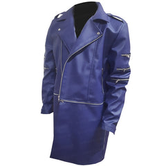 Adam Lambert Purple Leather Coat