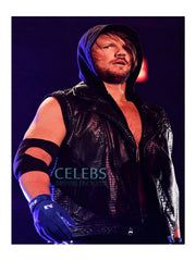 AJ Styles Hoodie Leather Vest