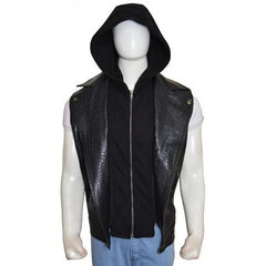 AJ Styles Hoodie Leather Vest