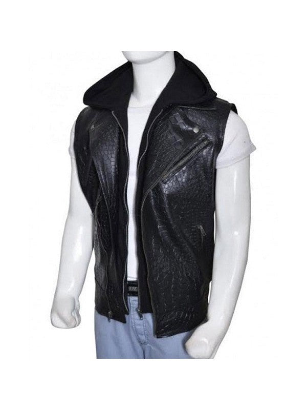 AJ Styles Hoodie Leather Vest