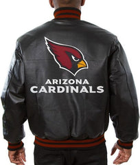 Arizona Cardinals Varsity Black Leather Jacket