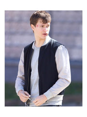 Ansel Elgort Baby Driver Varsity Bomber Jacket