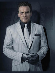 Birds of Prey Black Mask White Pinstripe Suit