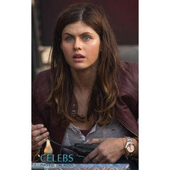 San Andreas Blake (Alexandra Daddario) Red Leather Jacket