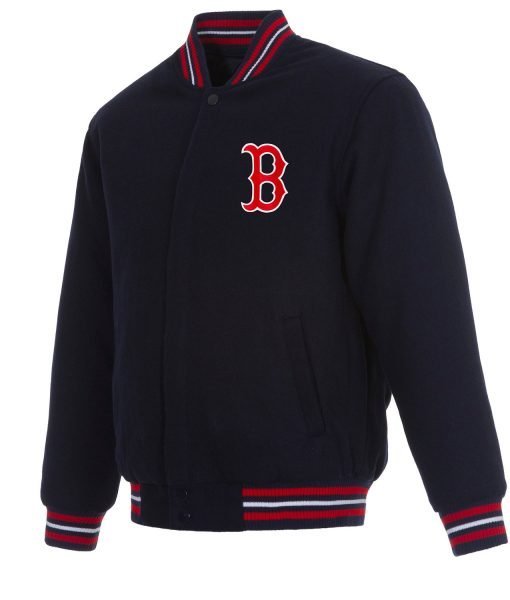 Boston Red Sox Varsity Navy Blue Wool Jacket