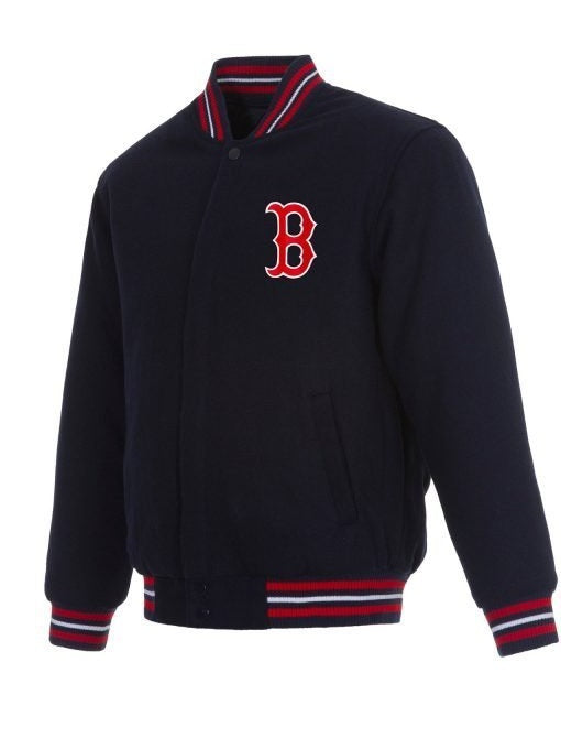 Boston Red Sox Varsity Navy Blue Wool Jacket