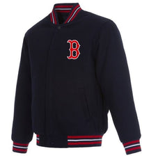 Boston Red Sox Varsity Navy Blue Wool Jacket