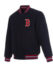 Boston Red Sox Varsity Navy Blue Wool Jacket