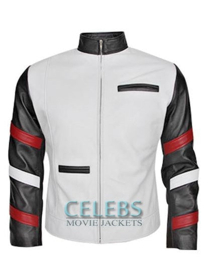 Bruce Lee Vintage Classic White Leather Jacket