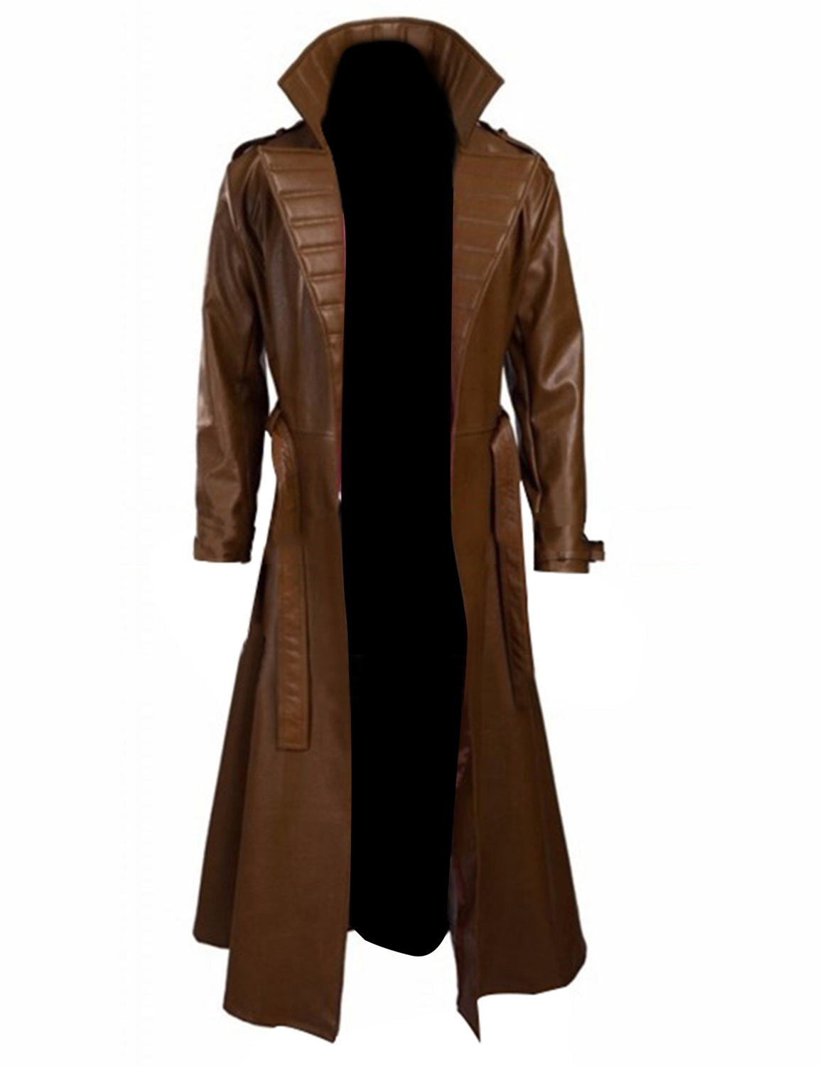 Channing Tatum Gambit Leather Costume Trench Brown Coat