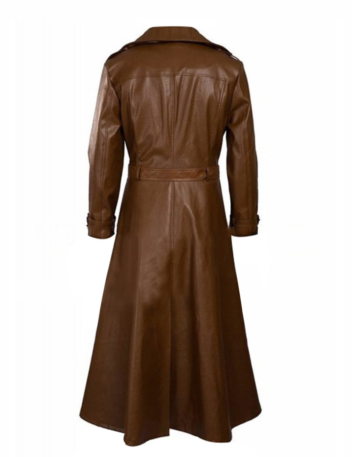 Channing Tatum Gambit Leather Costume Trench Brown Coat