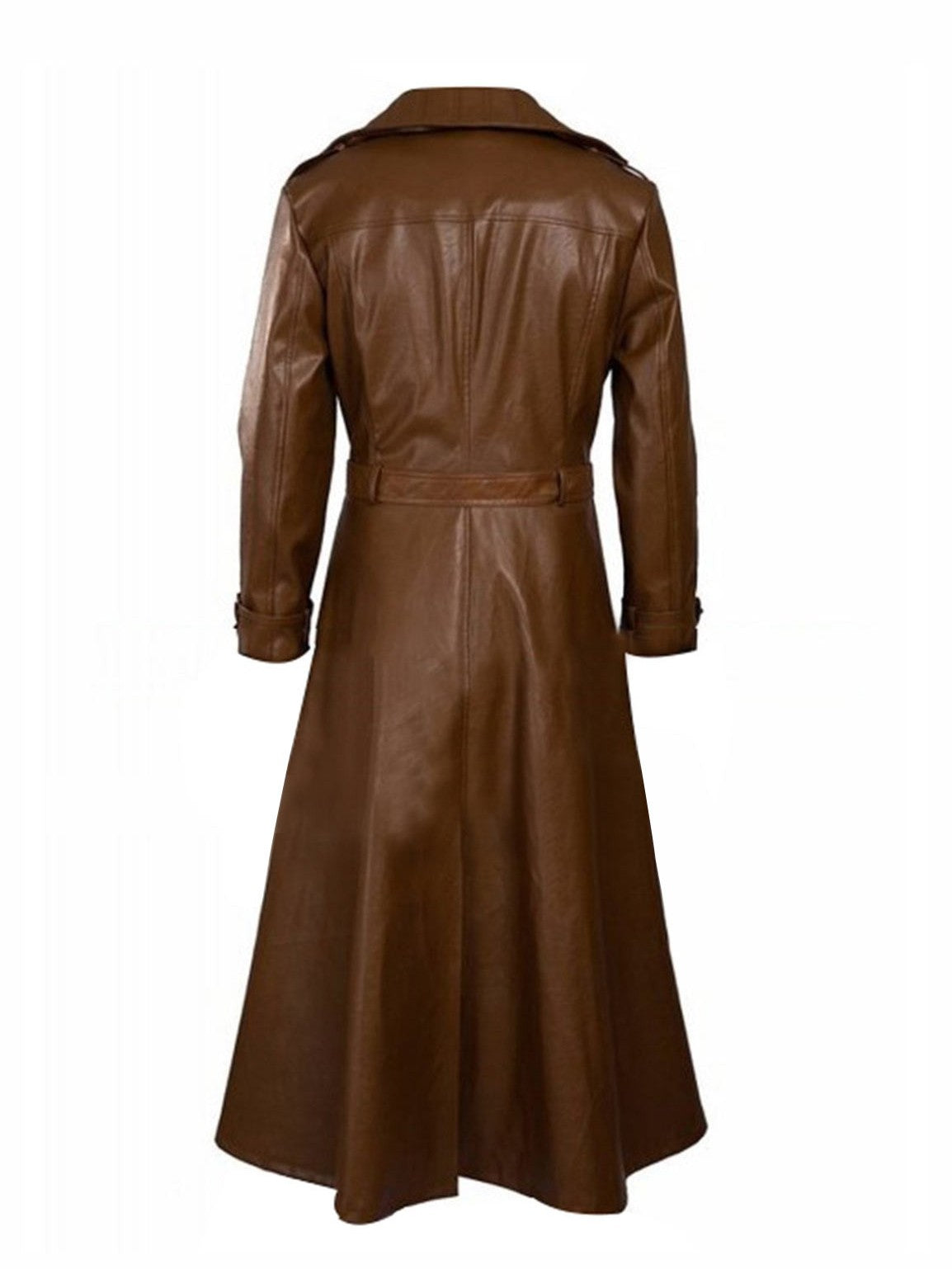 Channing Tatum Gambit Leather Costume Trench Brown Coat