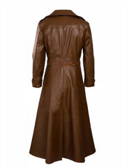 Channing Tatum Gambit Leather Costume Trench Brown Coat