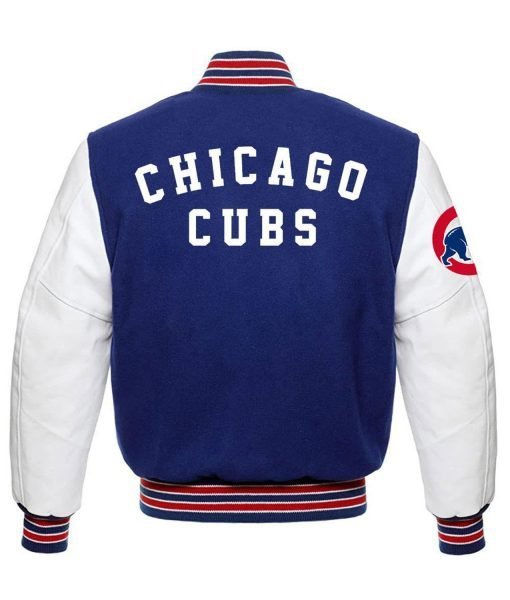 Chicago Cubs Blue and White Varsity Jacket