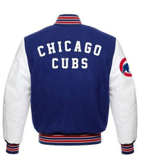 Chicago Cubs Blue and White Varsity Jacket