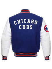 Chicago Cubs Blue and White Varsity Jacket