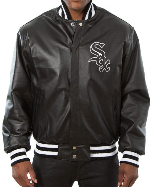 Chicago White Sox Varsity Black Leather Jacket