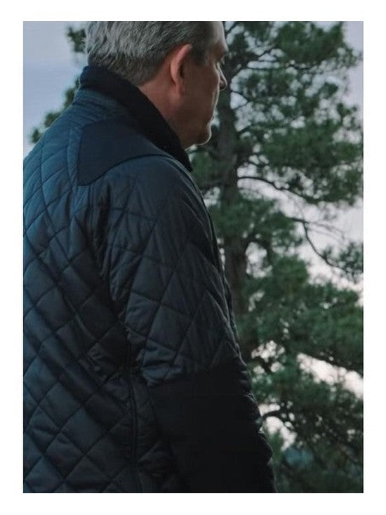 Yellowstone Dan Jenkins Sea Blue Quilted Jacket