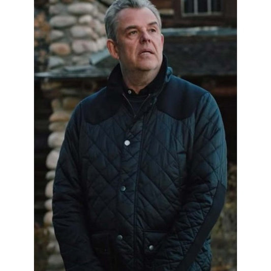 Yellowstone Dan Jenkins Sea Blue Quilted Jacket