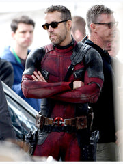 Ryan Reynolds Deadpool 2 Motorcycle Red and Black Jacket