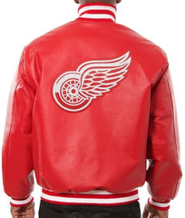 Detroit Red Wings Varsity Full Leather Jacket