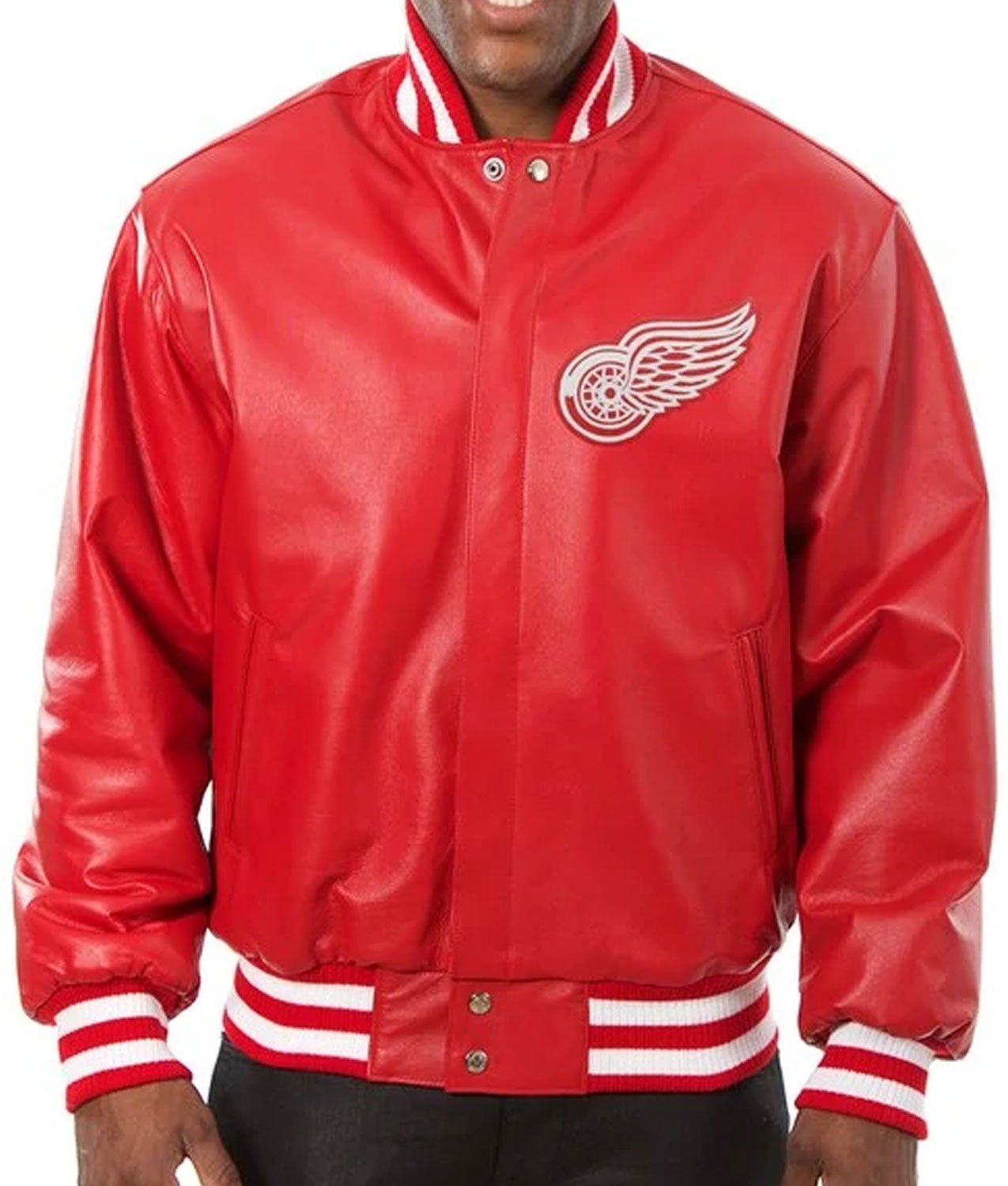 Detroit Red Wings Varsity Full Leather Jacket