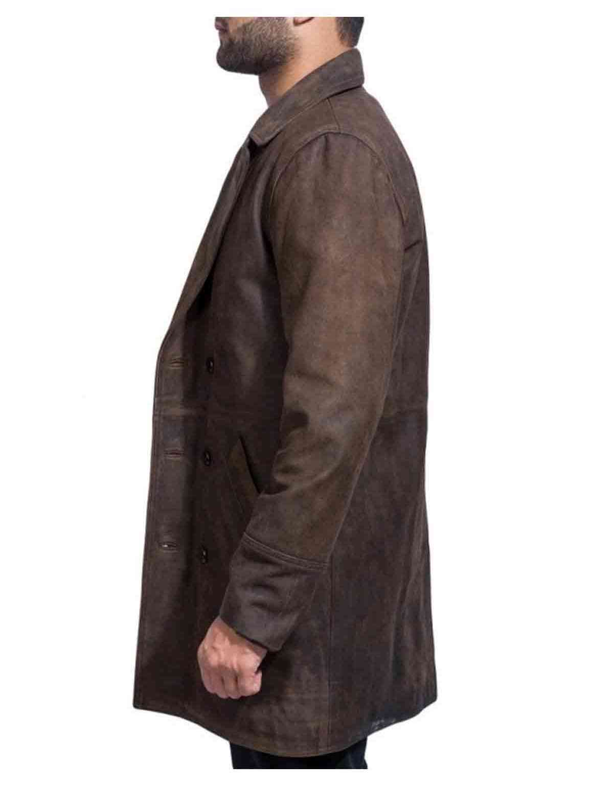 John Hurt War Doctor Who Brown Leather Coat