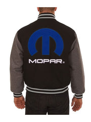 Dodge Mopar Black and Grey Varsity Wool Jacket