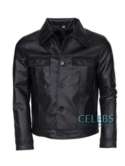 King Of Rock Elvis Presley Black Leather Jacket