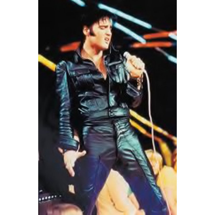 King Of Rock Elvis Presley Black Leather Jacket