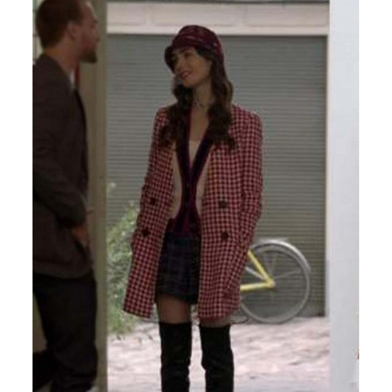 Emily in Paris Emily Cooper Houndstooth Coat