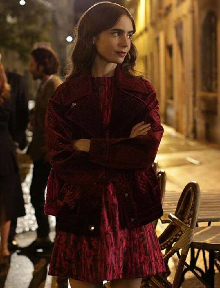 Emily In Paris Lily Collins Velvet Jacket