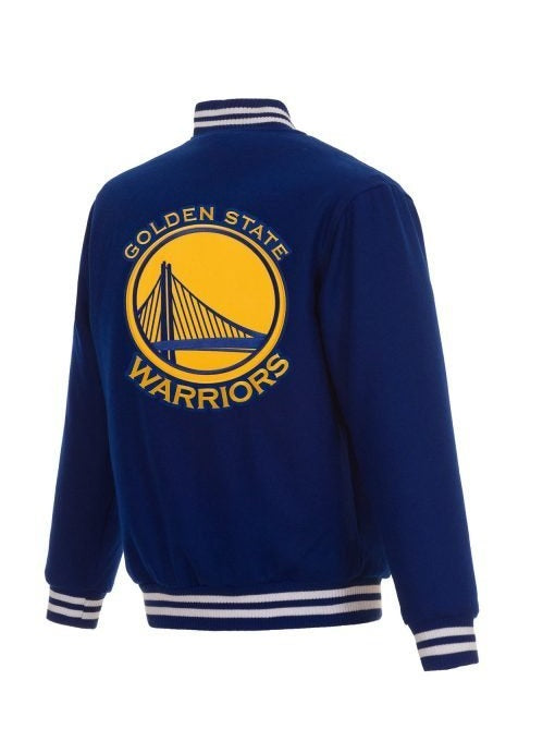 Golden State Warriors Varsity Royal Blue Wool Jacket