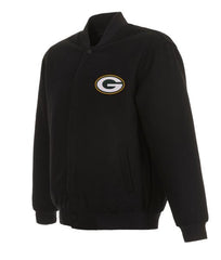 Green Bay Packers Varsity Black Wool Jacket