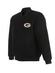 Green Bay Packers Varsity Black Wool Jacket