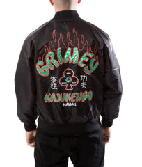 Grimey Destroy All Fear Reversible Bomber Jacket